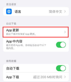 库车苹果15维修中心如何让iPhone15APP自动更新